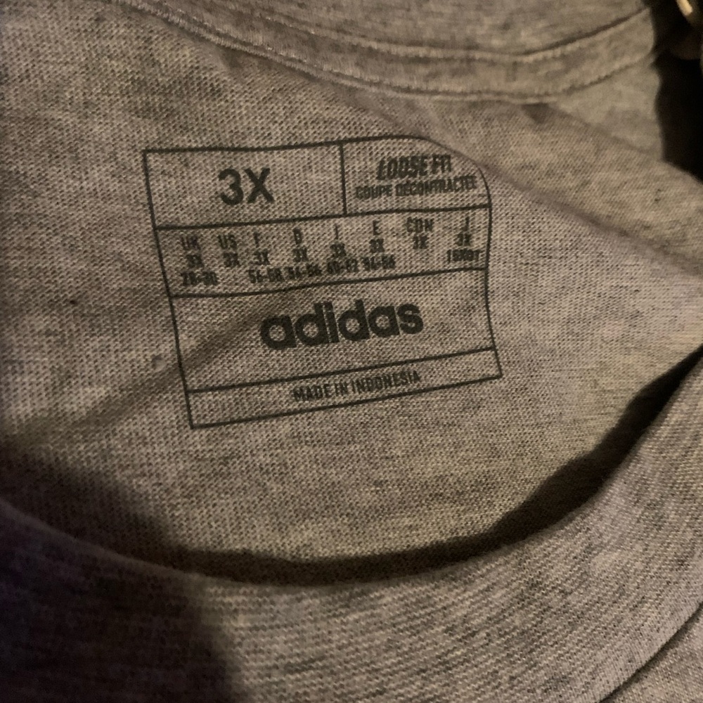 3X Adidas Essentials plus size NWT boyfriend tee shirt dress gray sporty casual - Picture 6 of 7